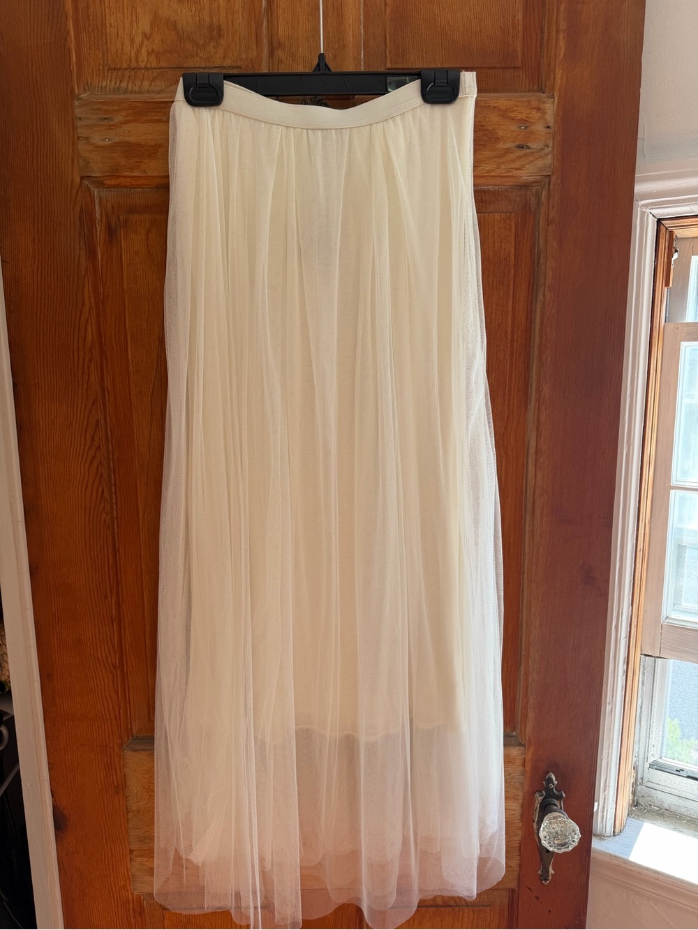 NWT Peruvian Connection Cream Tulle Giselle Maxi Skirt